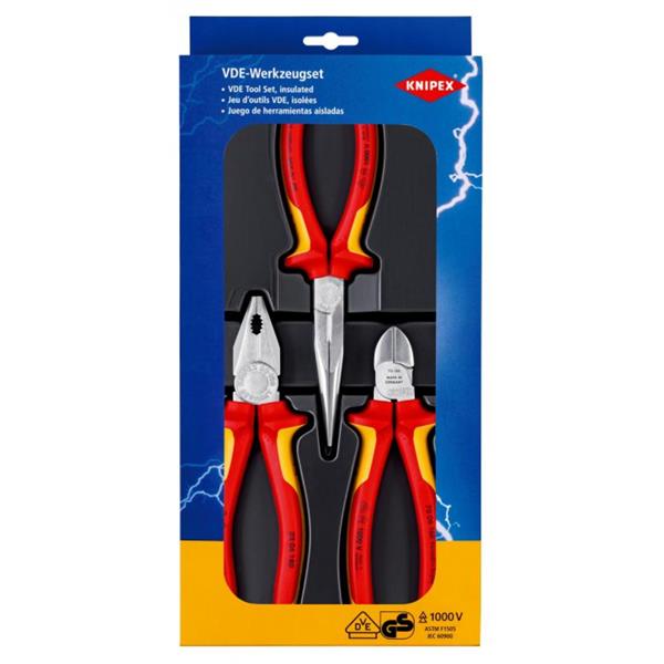 Knipex00 20 12 Electro Tool Set 3 Piece