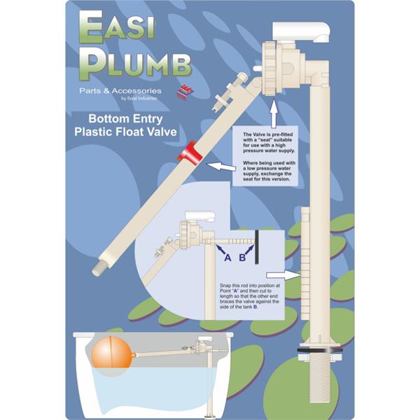 EasiplumbBottom Entry Plastic Float Valve