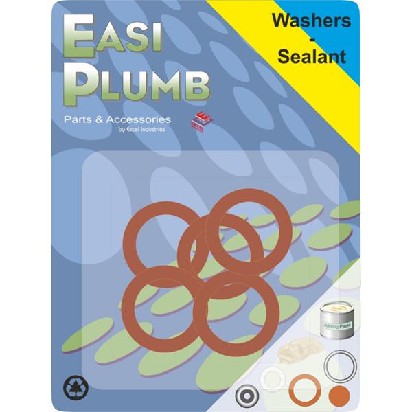 EasiplumbPack 10, 1/2" Red Fibre Washers