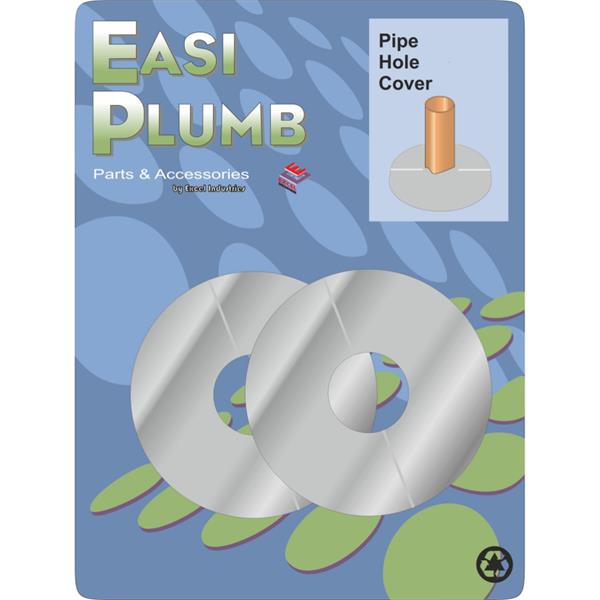 EasiplumbPk/2 1/2" Chrome Plated 2 Piece Pipe Hole Trims