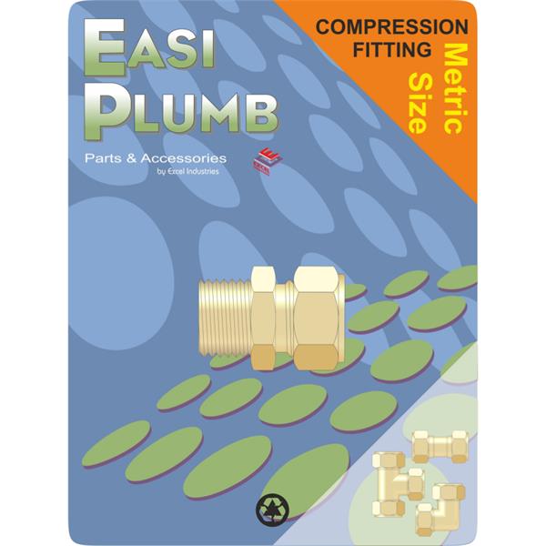 Easiplumb1/2" M.I. Straight Brass Compression Coupling