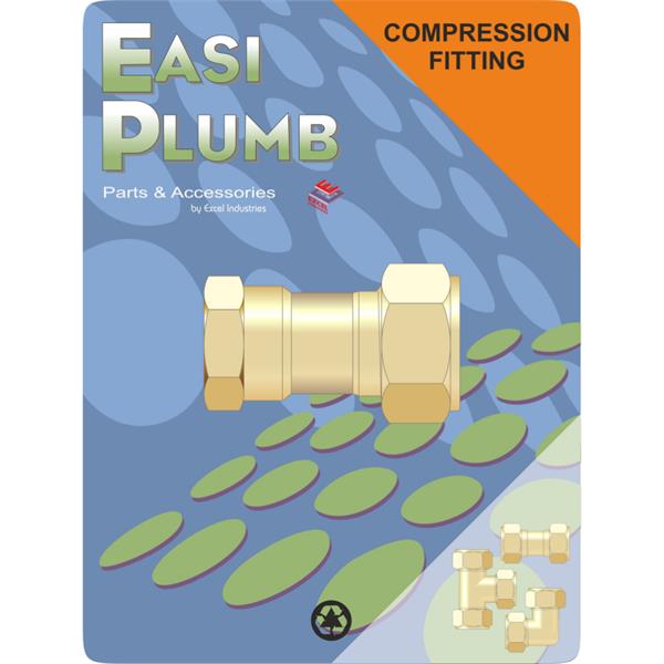 Easiplumb1/2" x 3/4" F.I. Straight Brass Compression Coupling