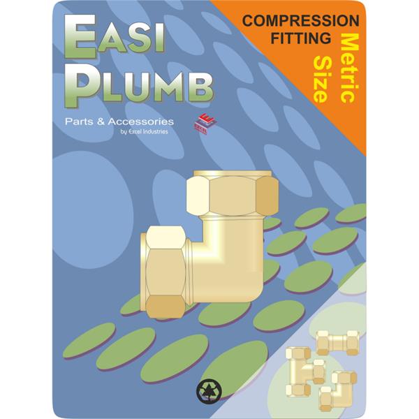 Easiplumb1/2" Brass Compression Elbow