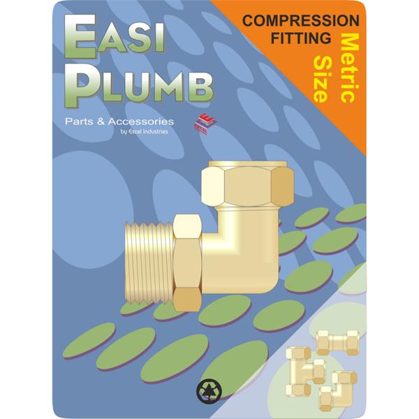 Easiplumb1/2" M.I. Brass Compression Elbow
