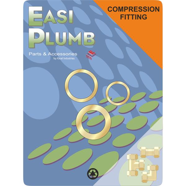 Easiplumb3/4" x 1/2" Brass Compression Fitting Reducer