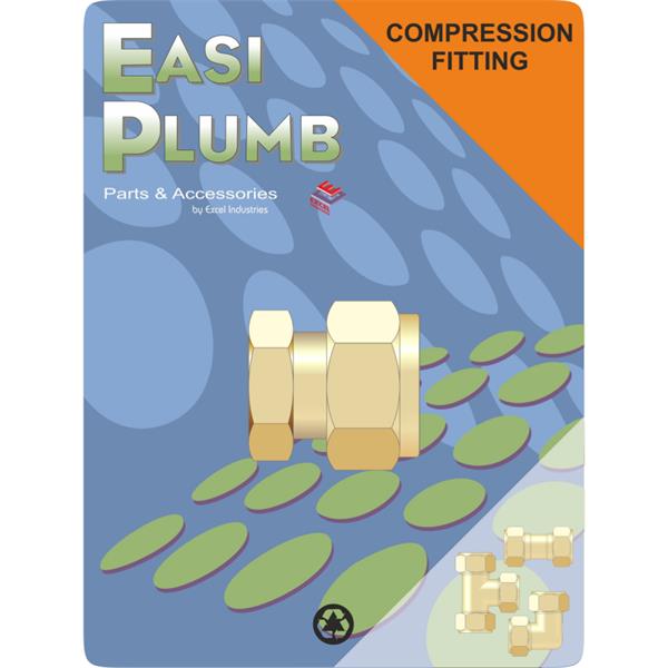 Easiplumb3/4" Brass Compression Stop End