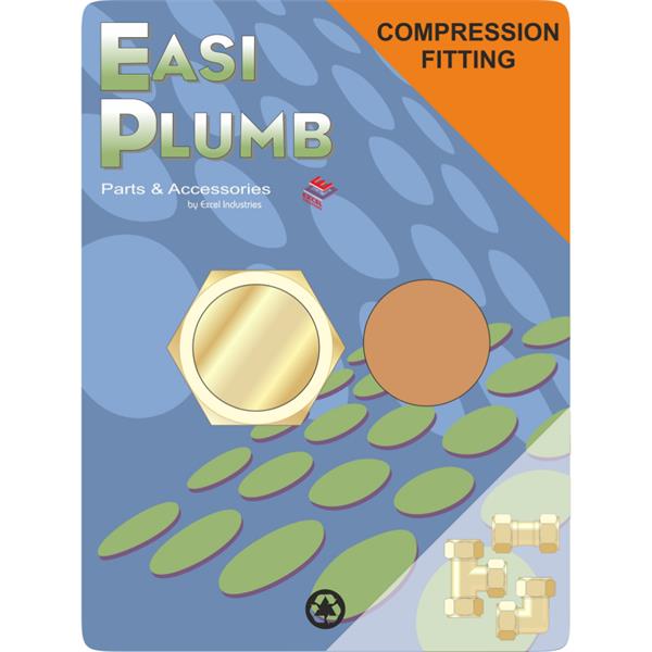 Easiplumb3/4" Brass Compression Blanking Cap