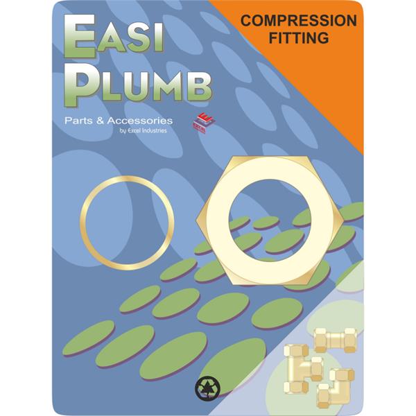 EasiplumbSingle 3/4" Brass Compression Nut & Olive