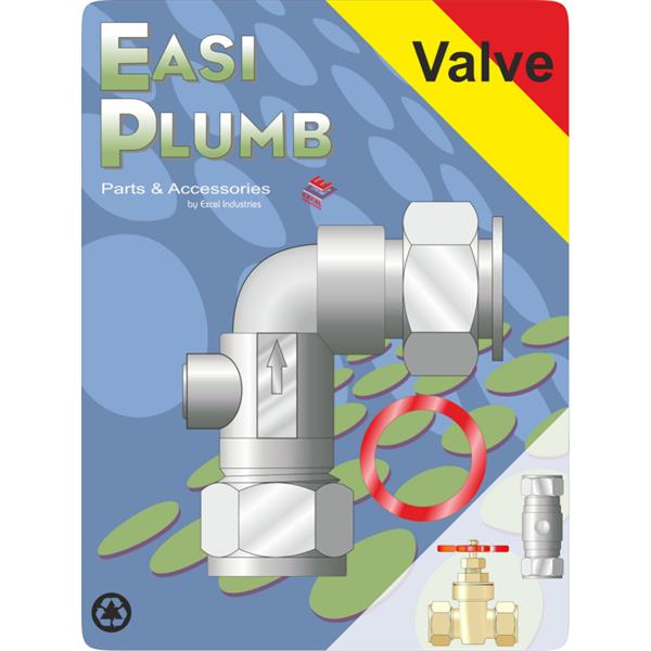 Easiplumb1/2" Cu x Fi Service Valve Elbow Pattern