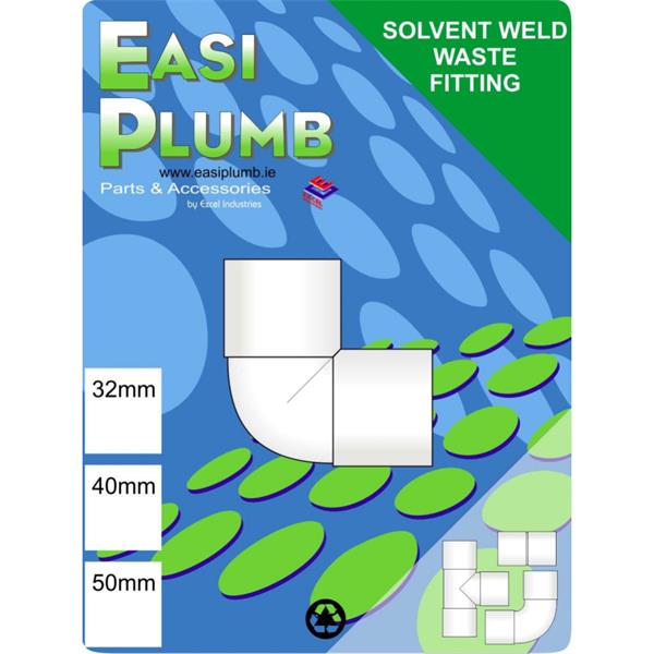Easiplumb40mm White Waste Knuckle Elbow