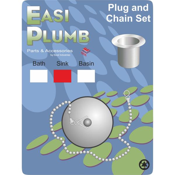 EasiplumbC.P.Sink Plug & Chain Set
