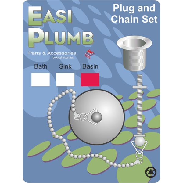 EasiplumbC.P.Basin Plug & Chain Set