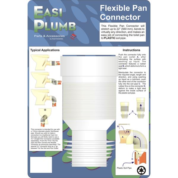 Easiplumb4" Flexible Pan Connector