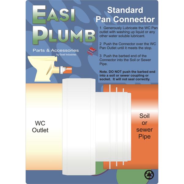 Easiplumb4" Straight Pan Connector