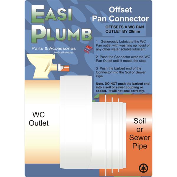 Easiplumb4" Offset Pan Connector