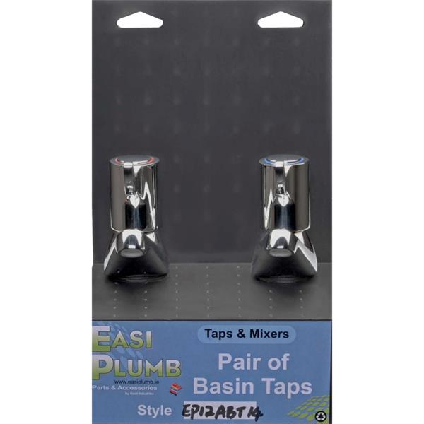 EasiplumbPair 1/2" Crown C.P. Basin Taps