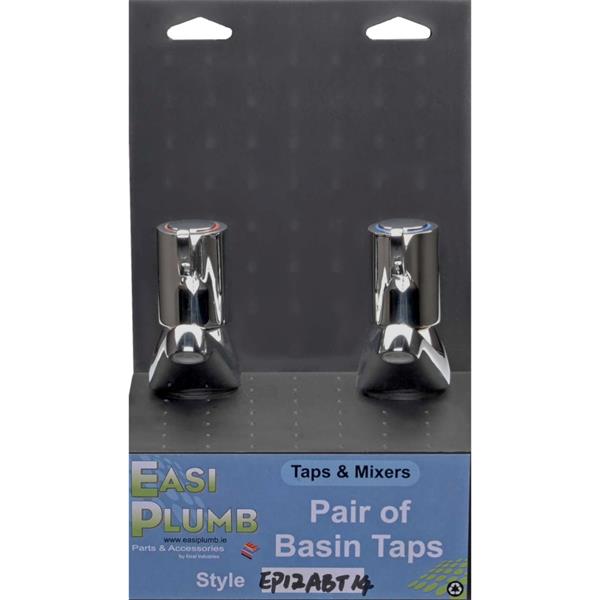 EasiplumbPair 3/4" Crown C.P. Bath Taps