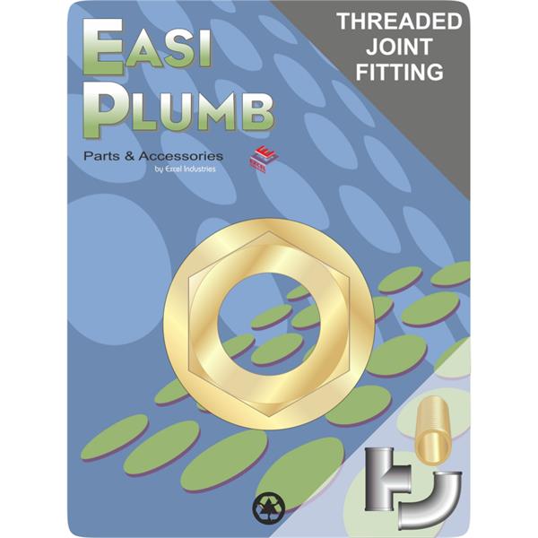 Easiplumb1/2" Brass Hexagonal Backnut