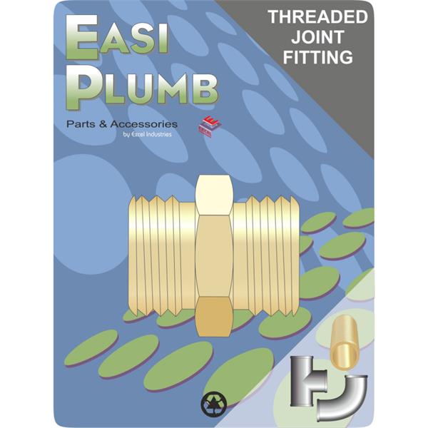 Easiplumb1/2" Brass Hexagonal Nipple