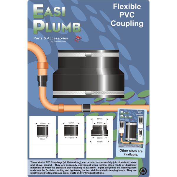 Easiplumb4" C.I./PVC x PVC Coupling