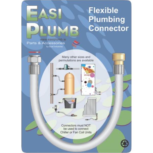 EasiplumbType FC57 1/2" Str.Pushfit x Str. Swivel Flexible Plm Connector - 400mm Long