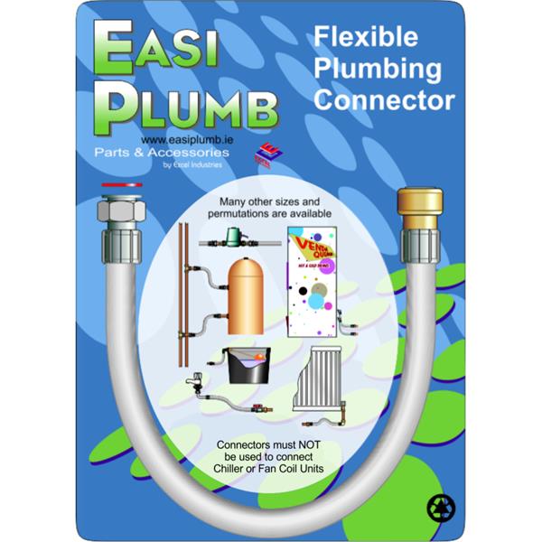 EasiplumbType FC57 3/4" Str.Pushfit x Str. Swivel Flexible Plm Connector - 400mm Long