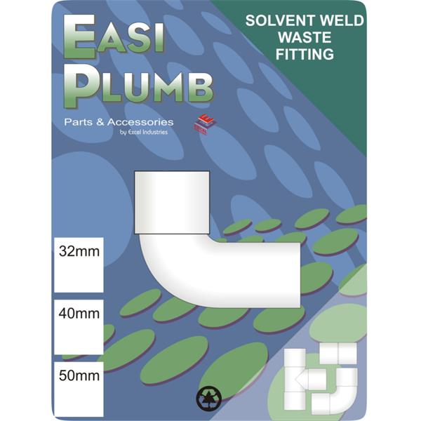 Easiplumb32mm White Waste M x F Knuckle Elbow