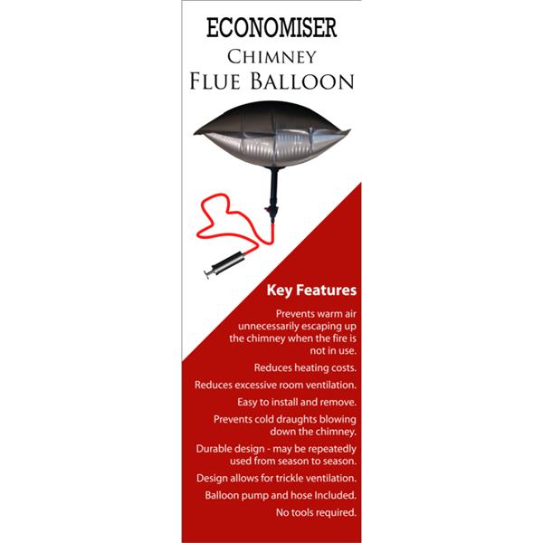 EasiplumbChimney Flue Balloon (12" X 10") - Suitable for Round Flue Liner