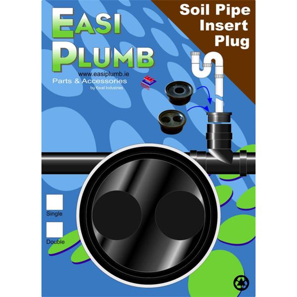Easiplumb4" Rubber Plug Single Inlet - 32/40mm