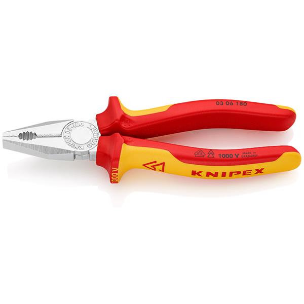 Knipex03 06 180 SB Insulated Multi-component Grip Combination Pliers