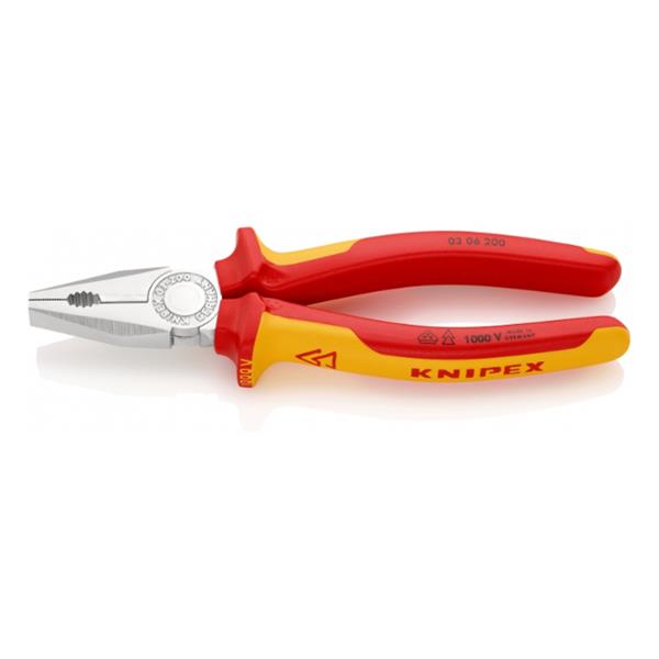 Knipex03 06 200 SB Insulated Multi-Component Grip Combination Pliers