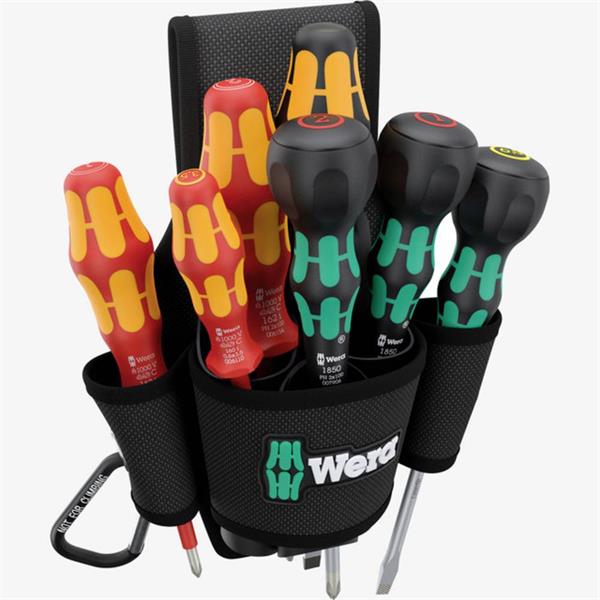 Wera05136033001 9621 Belt Holster Set 2 Screwdriver Set 8 Pieces