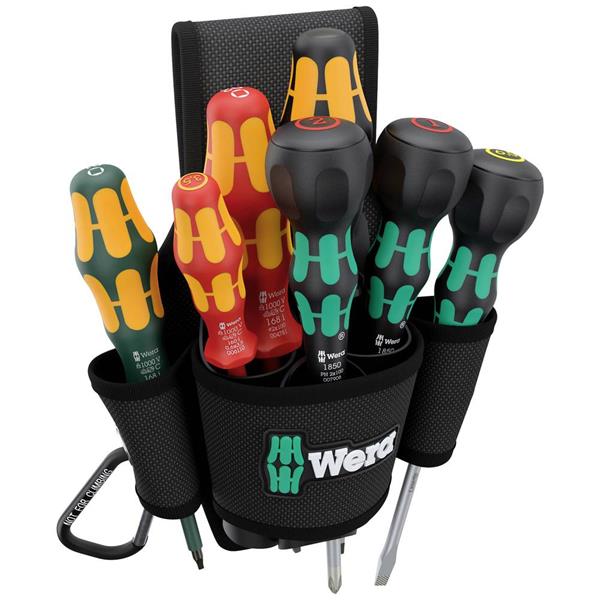 Wera05300306001 VDE, Universal Screwdriver set 8-piece Phillips, Slot, Square socket