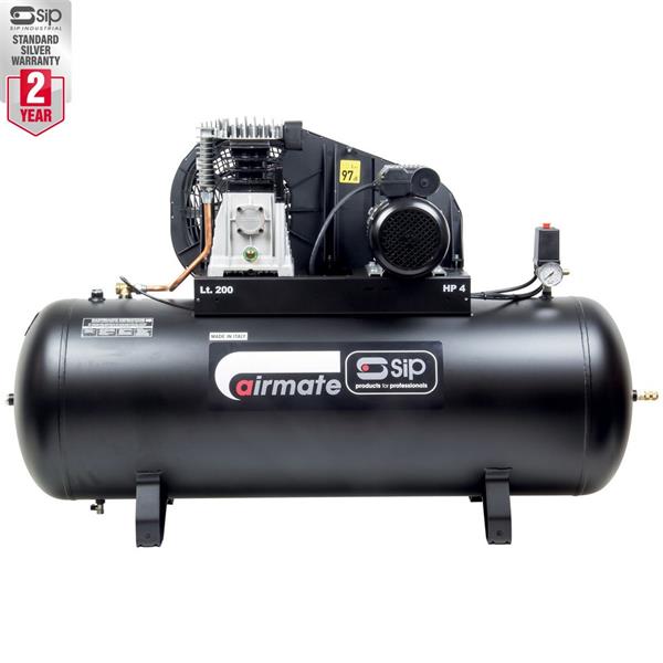 SipPX4/200B 200ltr Belt Drive Compressor