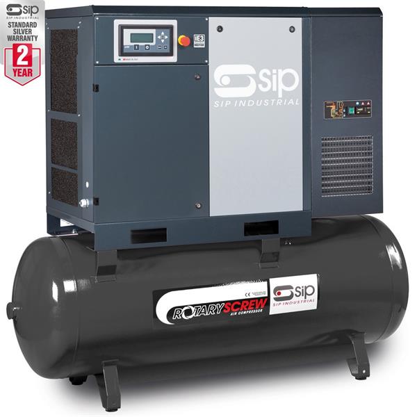 SipRS15-10-500DD/RD 500ltr Rotary Screw Compressor with Dryer