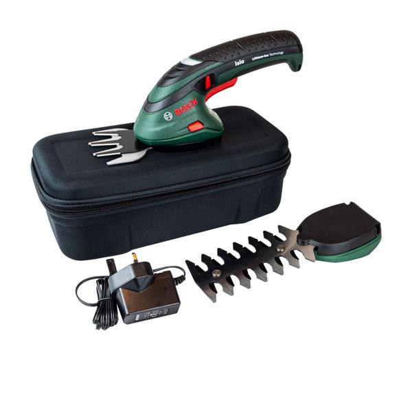 BoschGreen ISIO 3.6V Shrub & Grass Cordless Shear Set In Carry Case