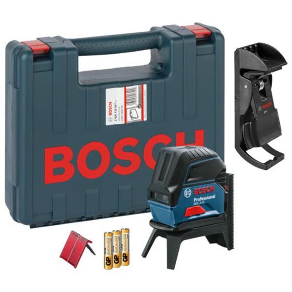 BoschGCL 2-15 Self Levelling Cross Line Laser with BM3 & RMI Wall Mount + Carry Case