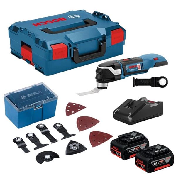BoschGOP 18V-28 18V Brushless Starlock Multi-Tool And 16 Accessories (2x5Ah)