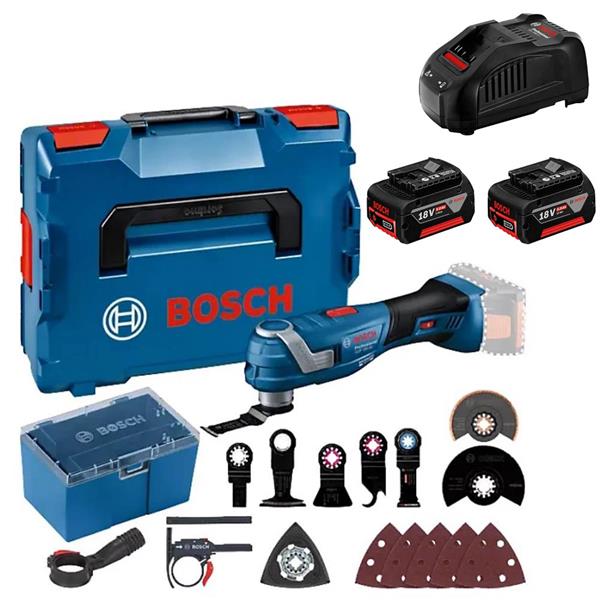 BoschGOP 18 V-34 18V Multitool + Accessories In L Boxx (2x5Ah)