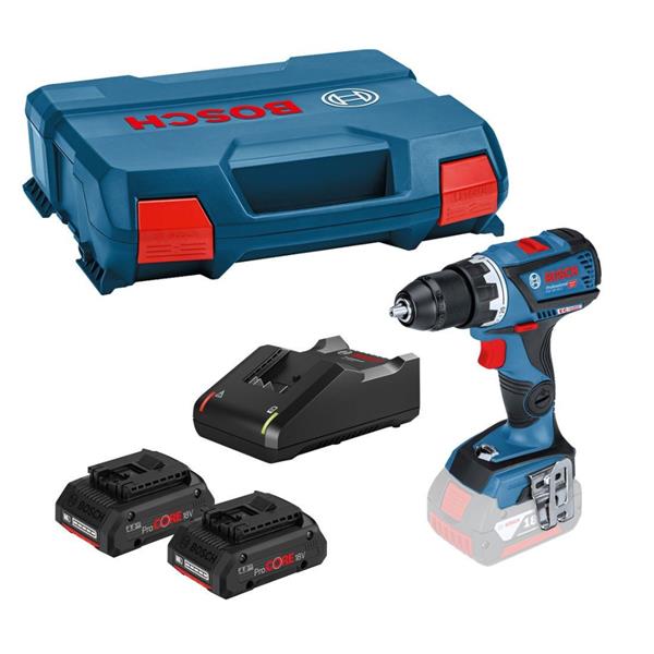 BoschGSB 18V-60 C Brushless 18V Combi Drill (2x4Ah ProCORE)