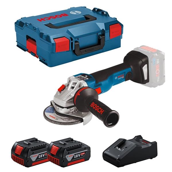 BoschGWS 18V-10 SC 125mm Brushless Connection Ready Grinder in L-Boxx (2x5ah)