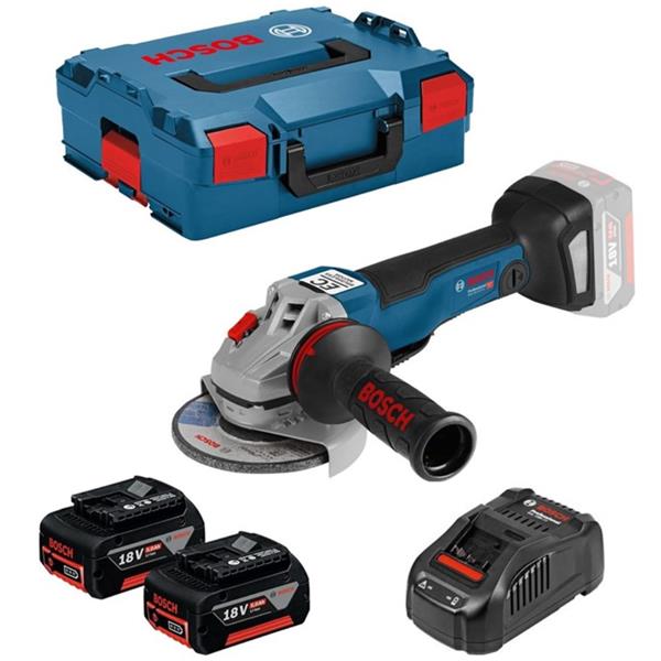 BoschGWS 18V-10 PC 18V 125mm Brushless Angle Grinder (2x5Ah)