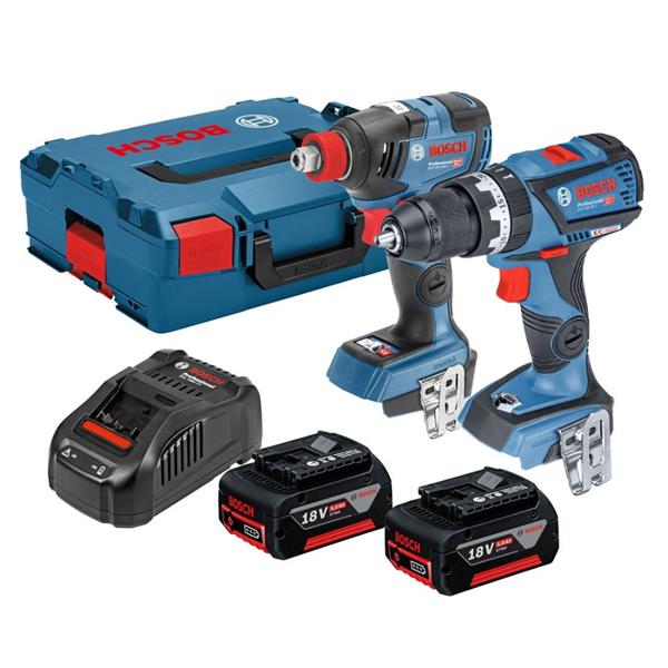 BoschGSB 18V-60 C & GDX 18V-200 C 18v Brushless Twin Kit (2x5Ah)