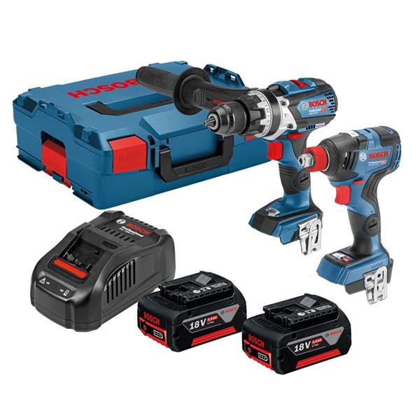 BoschGSB 18V-85 C & GDX 18V-200 C 18v Brushless Twin Kit (2x5Ah)