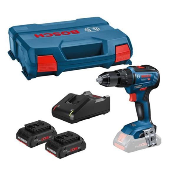 BoschGSB 18V-55 Brushless 18V Combi Drill (2x4Ah ProCORE)