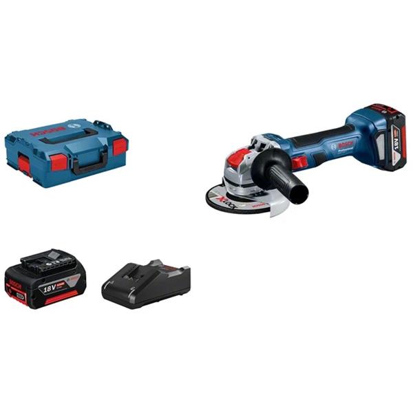 BoschGWX 18V-7 Kit 115mm Brushless X-Lock Angle Grinder (2x5Ah)