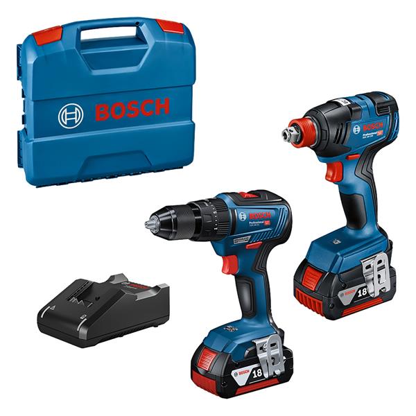 BoschGSB 18V-55 & GDX 18V-200 18v Brushless Twin Kit (2x5Ah)