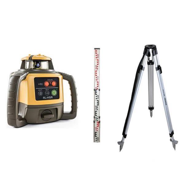 Topcon1026027-01K RL-H5A Rotary Laser with LS-100D Digital MM Receiver, Tripod and Staff