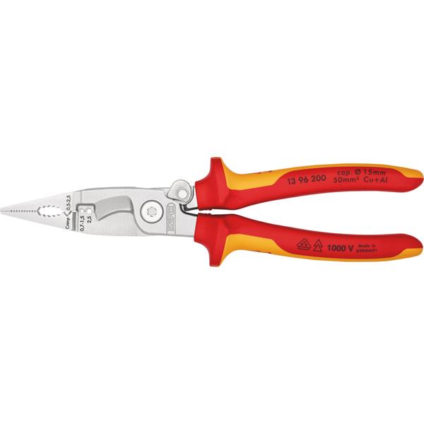 Knipex13 96 200 SB Multi-component Grip Pliers for Electrical Installation