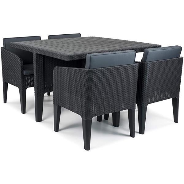 KeterColumbia 5pcs Table & Chair Set Grey 17202279
